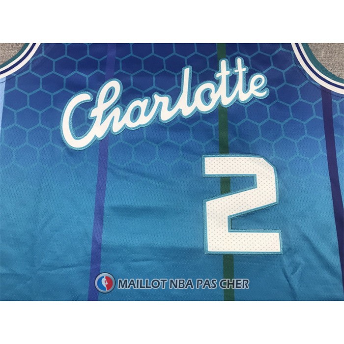 Maillot Charlotte Hornets Lamelo Ball NO 2 Ville 2021-22 Bleu